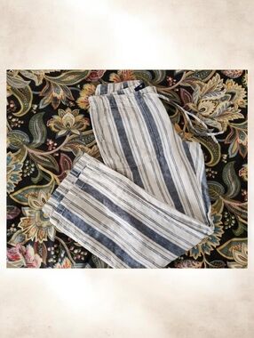Gap Linen Blend Women's Striped Pants Preloved